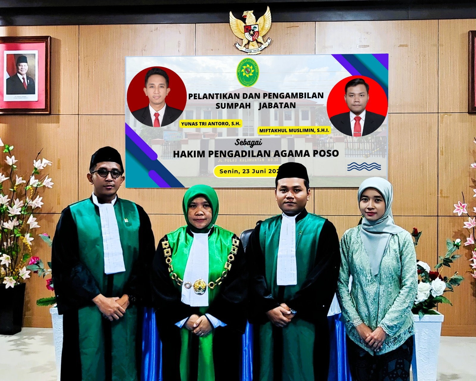 1 Pelantikan Dua Hakim Baru di Pengadilan Agama Poso