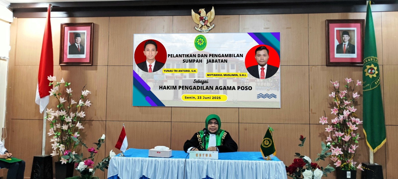 16 Pelantikan Dua Hakim Baru di Pengadilan Agama Poso