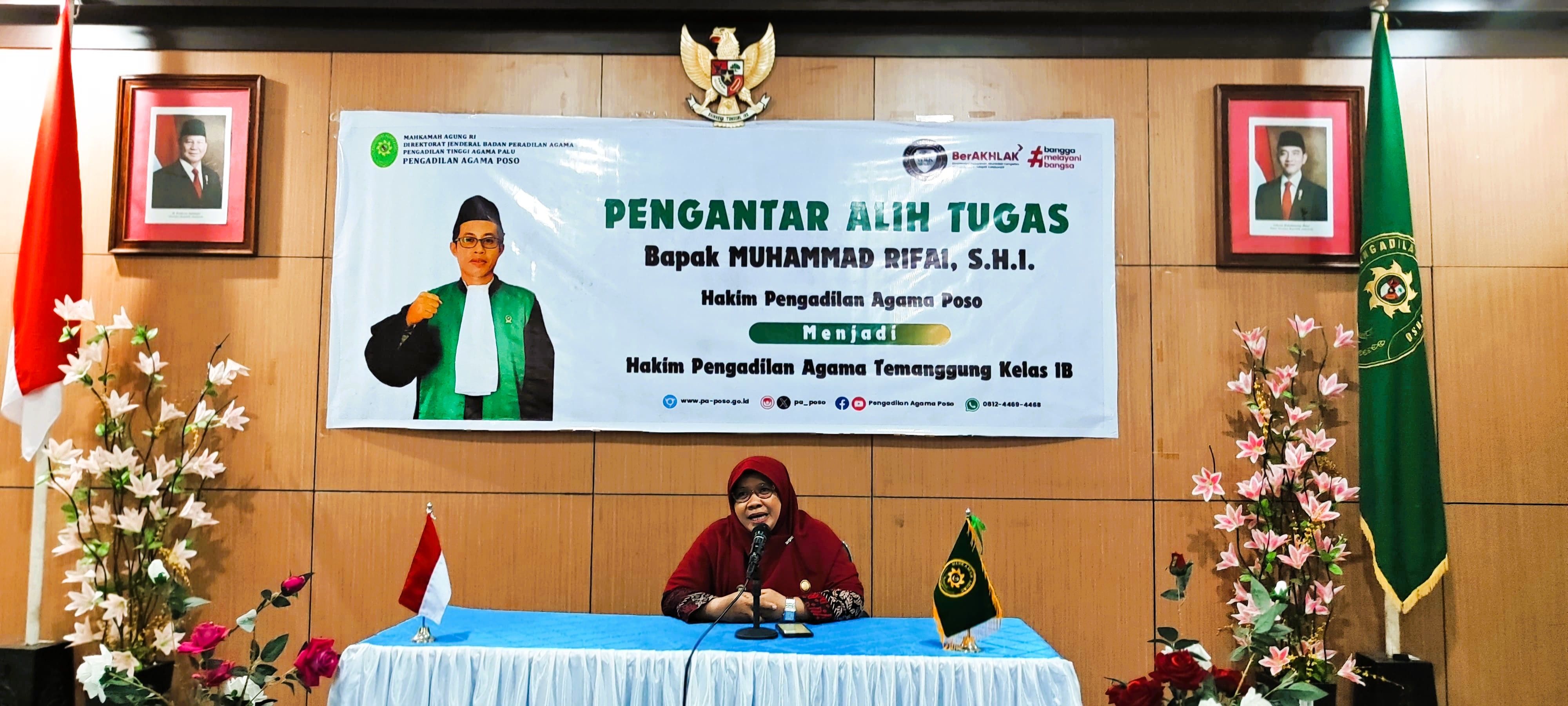 2 Pengadilan Agama Poso Gelar Acara Pengantar Alih Tugas Hakim Muhammad Rifai