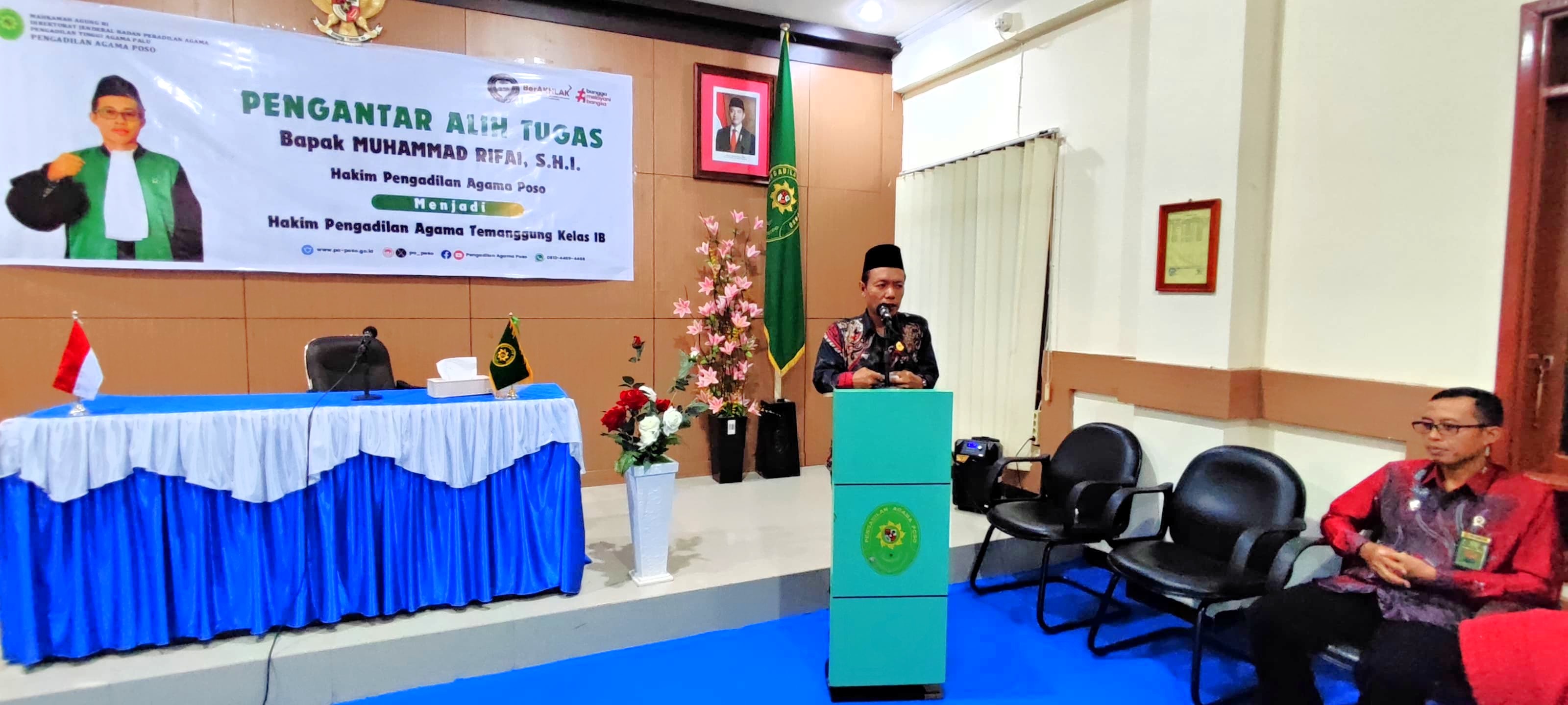 3 Pengadilan Agama Poso Gelar Acara Pengantar Alih Tugas Hakim Muhammad Rifai